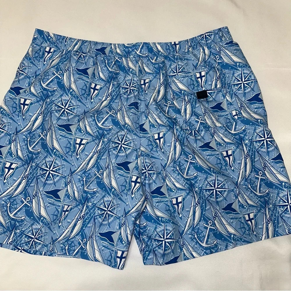 Vineyard Vines Blue Nautical Swim Trunks mens‎ XXL